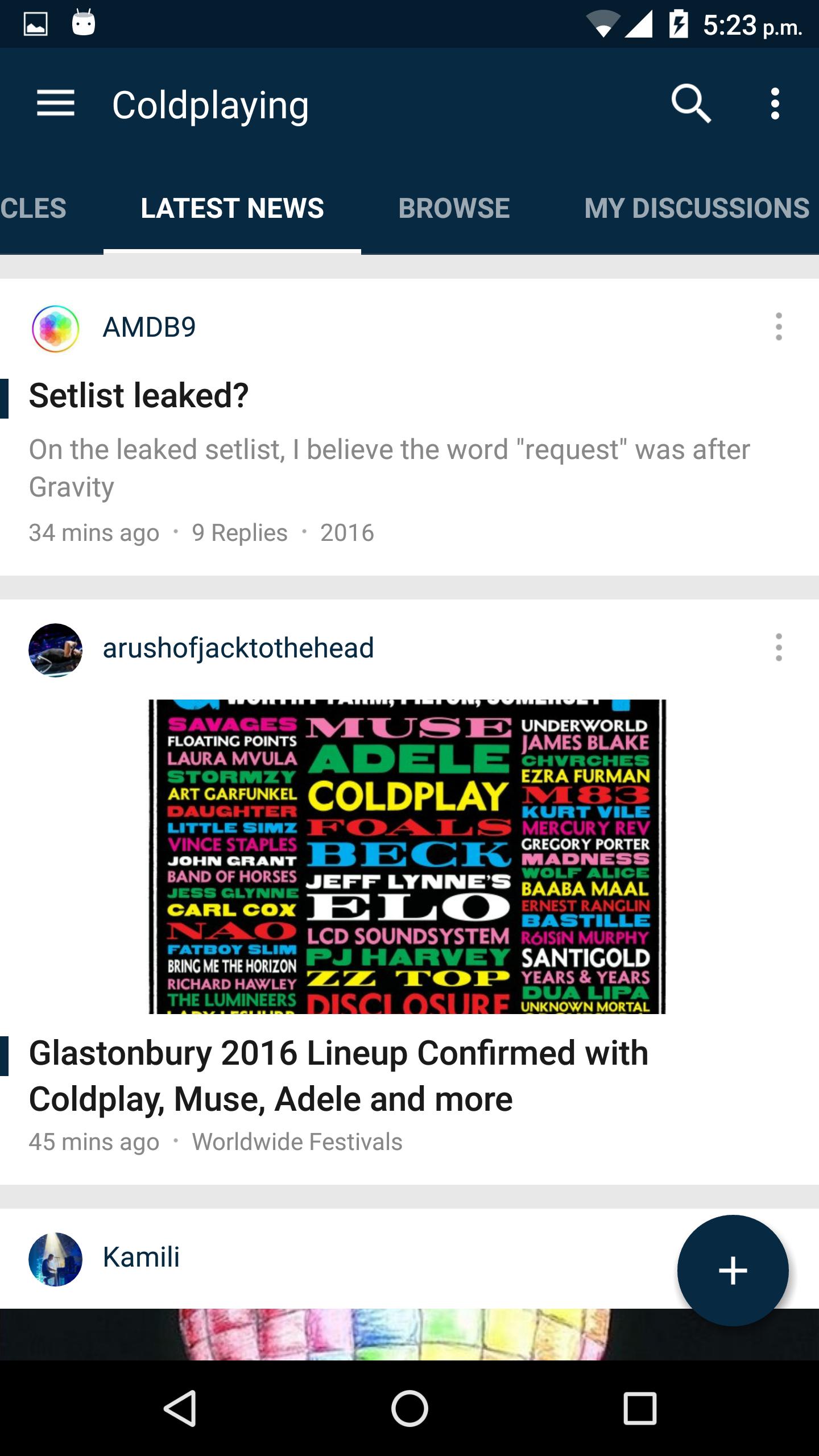 Coldplaying