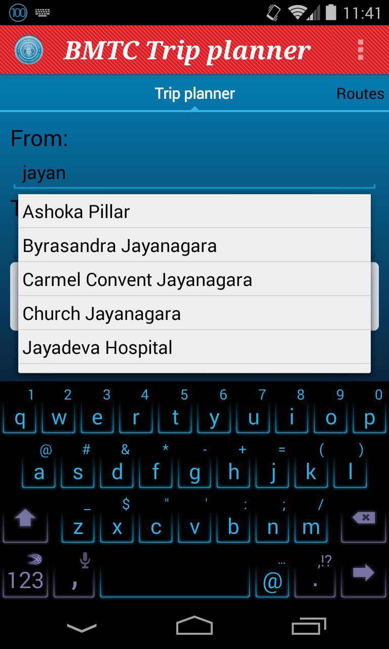 BMTC Trip planner