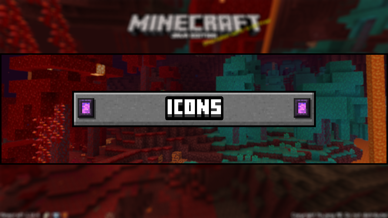 Ensemble de ressources d'icônes Minecraft