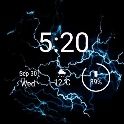Watch Face: Electric Energy - Wear OS Smartwatch