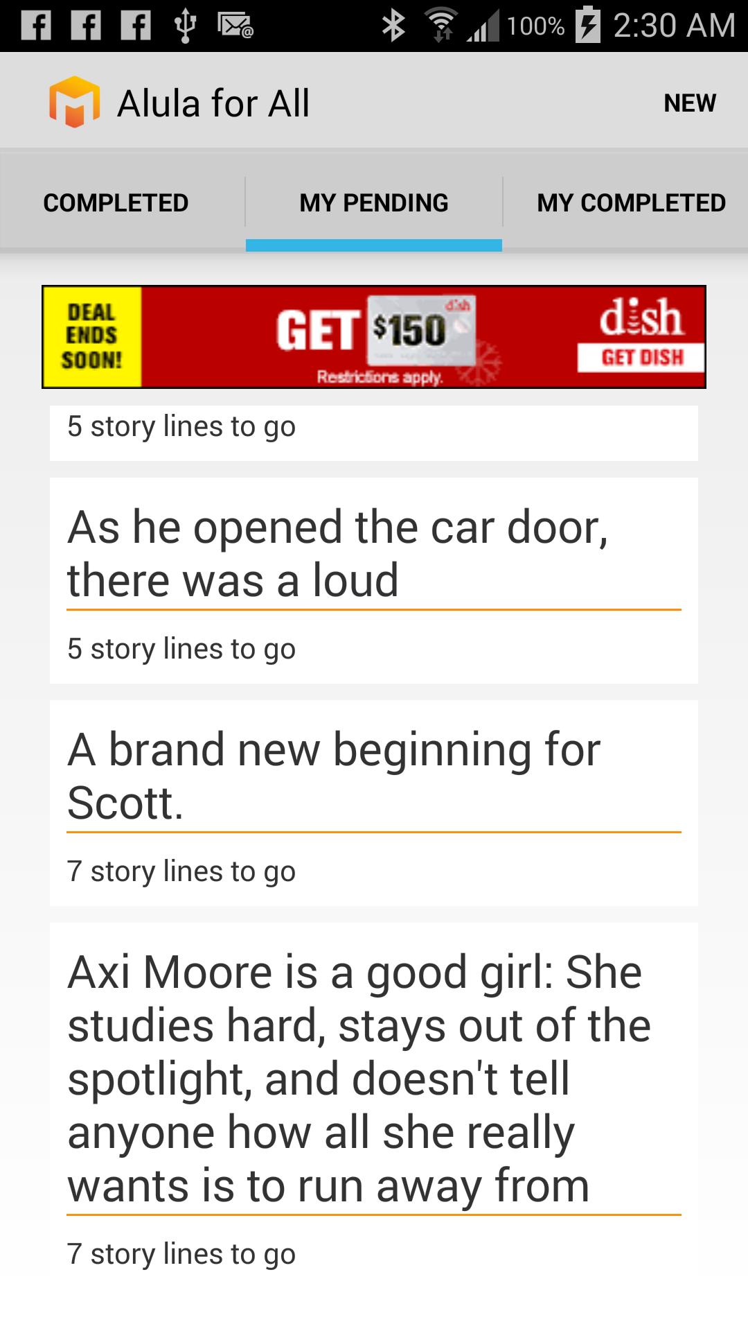 Alula - Short Story Writing