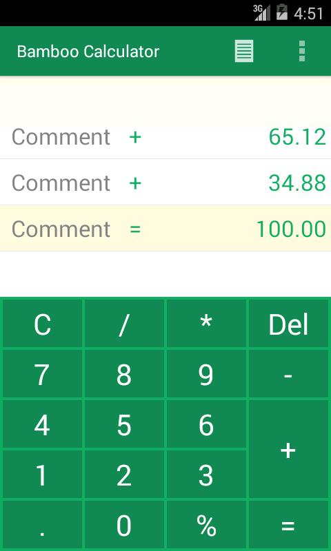 Bamboo Calculator