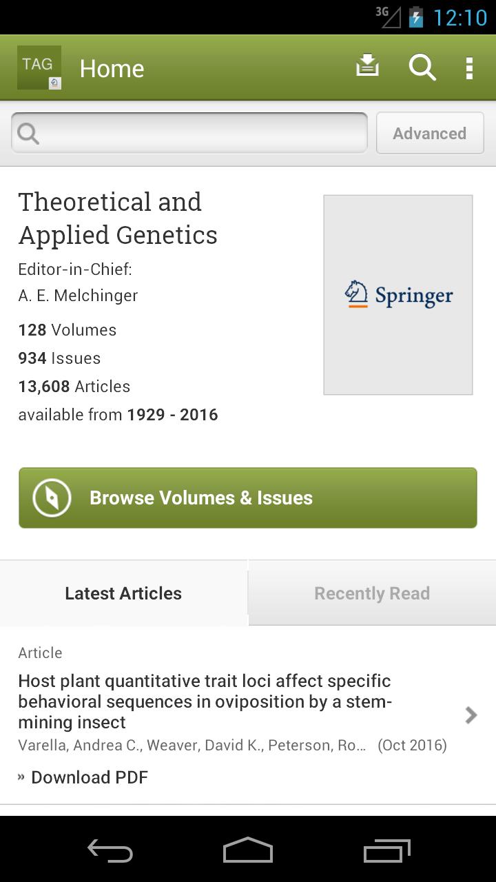 Theoretical & Applied Genetics