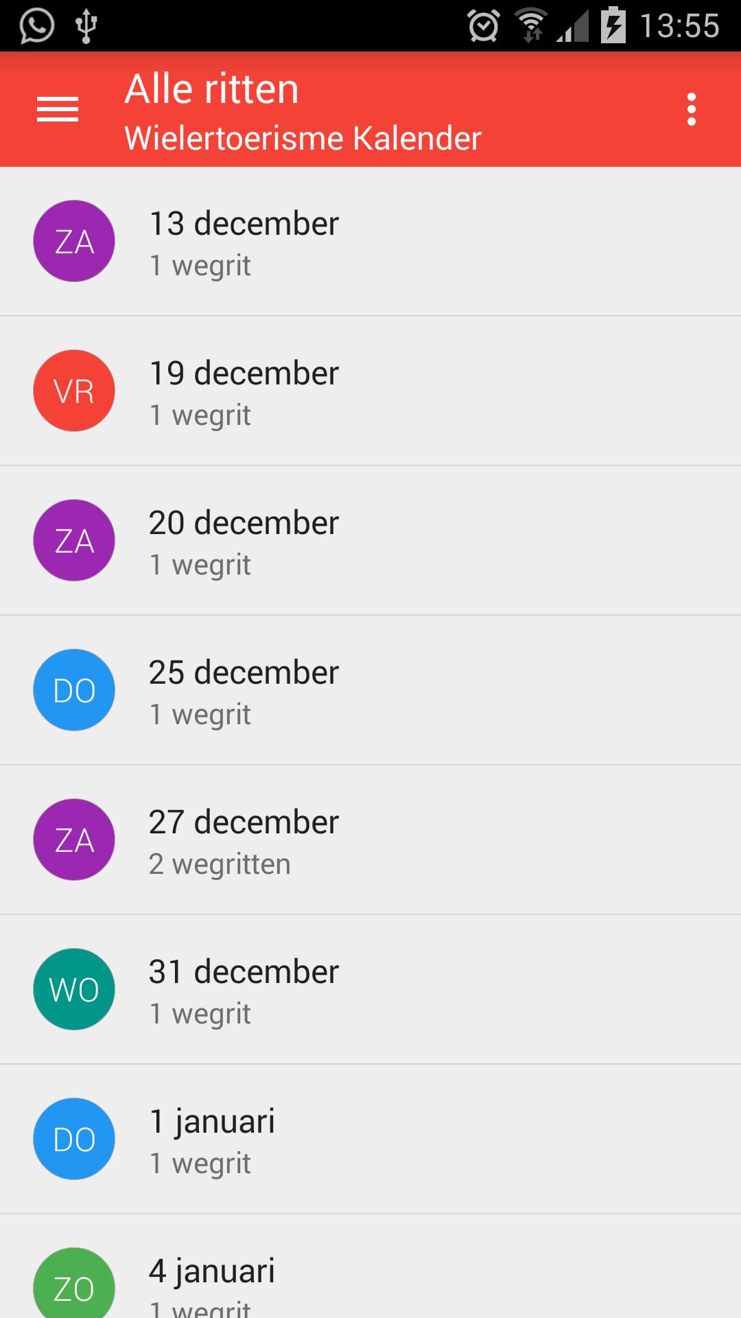 Wielertoerisme kalender
