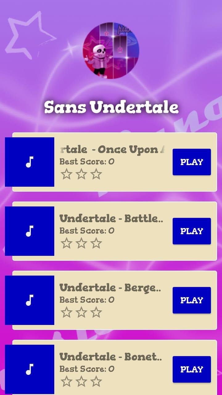 Sans Undertales : Piano Tiles