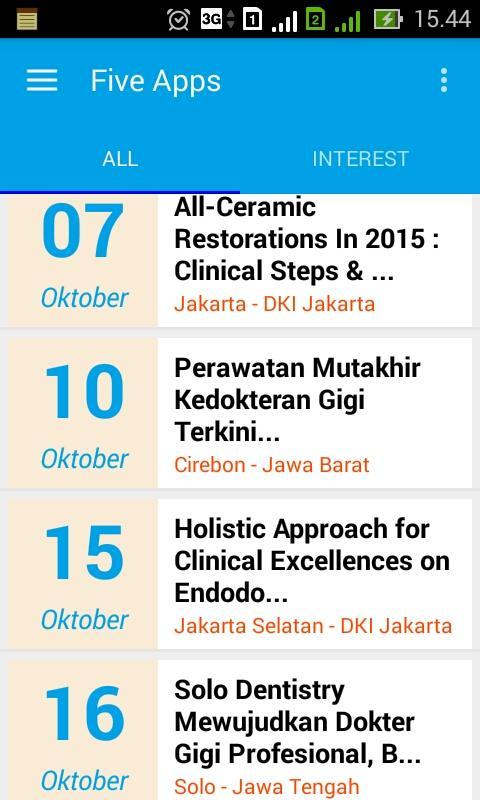 Five - Find Event In Dentistry