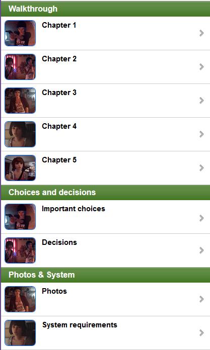 Guide for Life is Strange