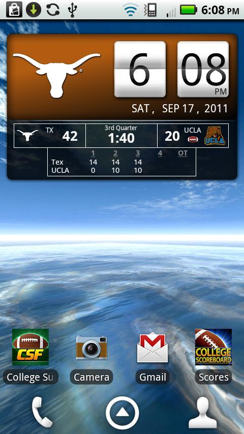 Texas Longhorns Live Clock